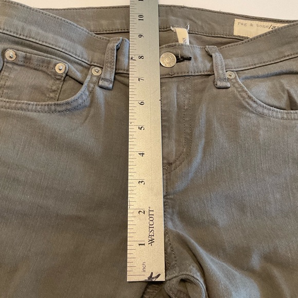 Rag & Bone Jeans, Grey, Mid Rise, Skinny, 5-Pocket, With Stretch, Size 26 - Picture 14 of 16